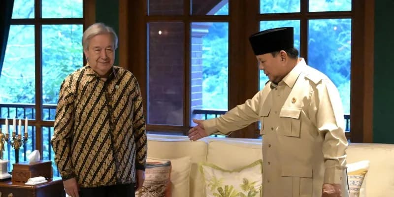 Usai Bertemu Prabowo, Sekjen PBB Bakal Bermalam di Hambalang